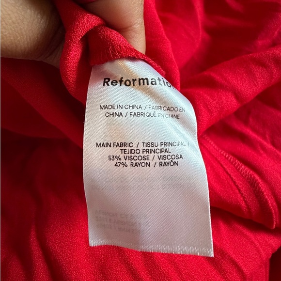 New Without Tags Reformation Baxley Red Midi Dress - Picture 10 of 13